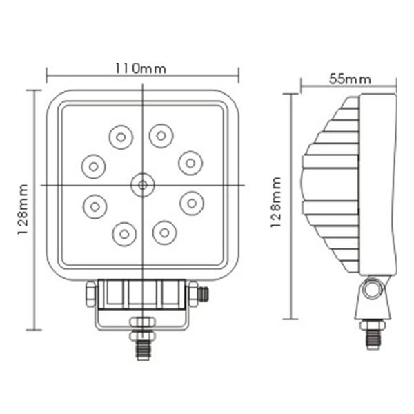 LED投光器 27W 角型 DC 12V 24V 防塵 防水｜cpfyell｜05