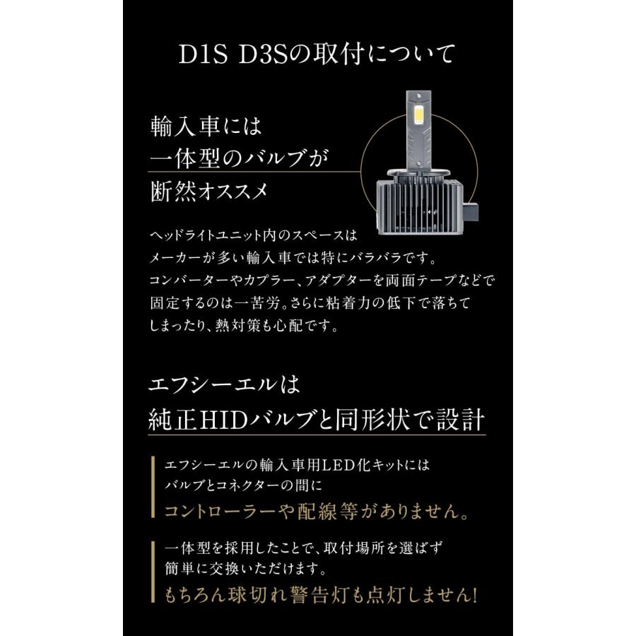 エフシーエル純正HID用LED化キットバルブ交換タイプD1S fcl. 無加工【fcl.】純正HID用LED化キット バルブ交換タイプ D1S