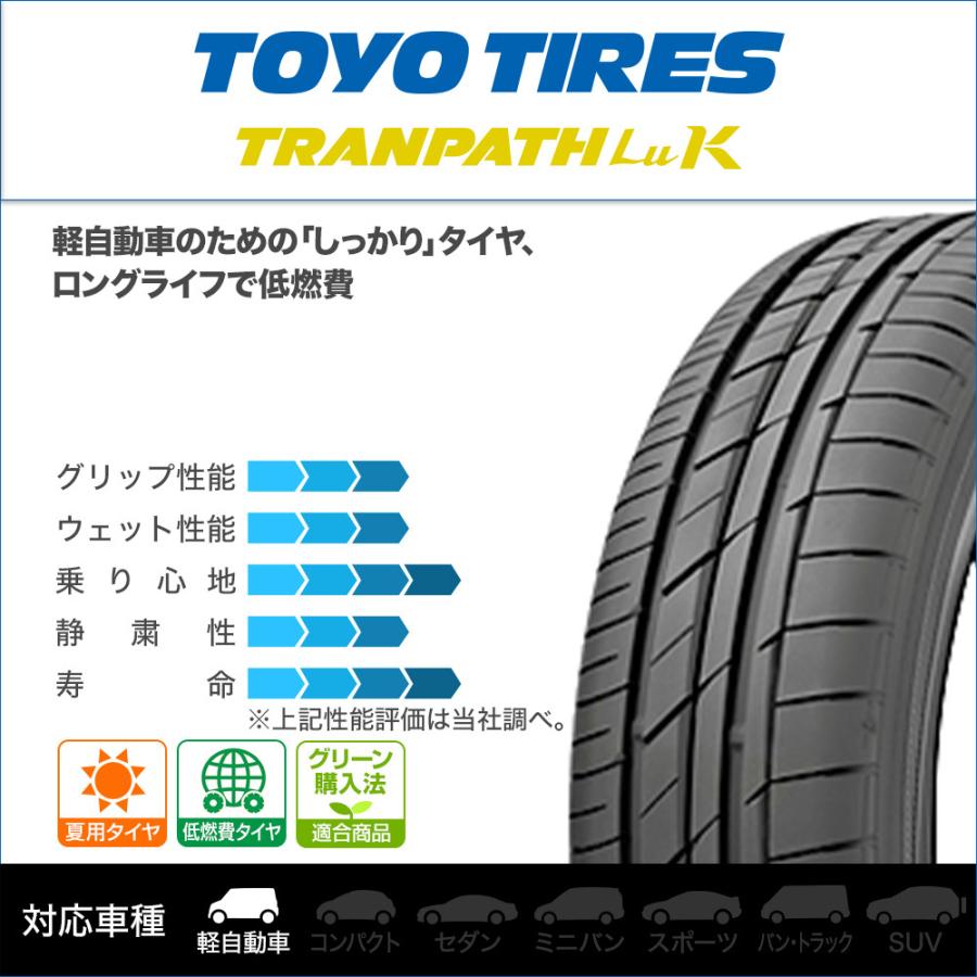 トーヨー トランパス LuK  165/55R14  72V (数量限定) サマータイヤのみ・送料無料(1本)｜cpm｜02