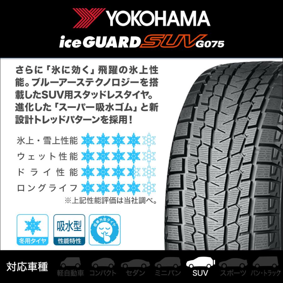 ヨコハマ アイスガード SUV (G075) 235/70R16 106Q スタッドレスタイヤのみ・送料無料(4本セット) | iceGUARD | 01