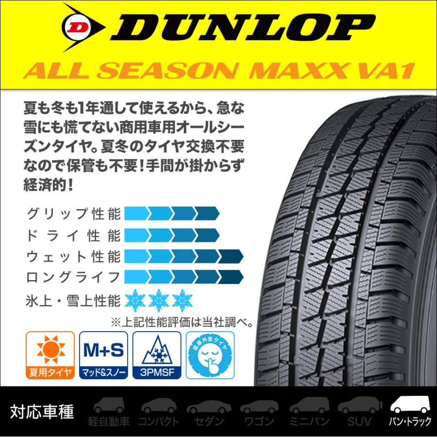 ダンロップ ALL SEASON MAXX VA1 195/80R15 107/105N オールシーズンタイヤのみ・送料無料(1本) | ALL SEASON MAXX | 01