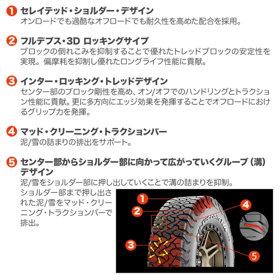 グッドリッチ オールテレーン T/A KO3 265/65R17 116/113S LT (ホワイトレター) サマータイヤのみ・送料無料(1本) | オールテレーン | 04