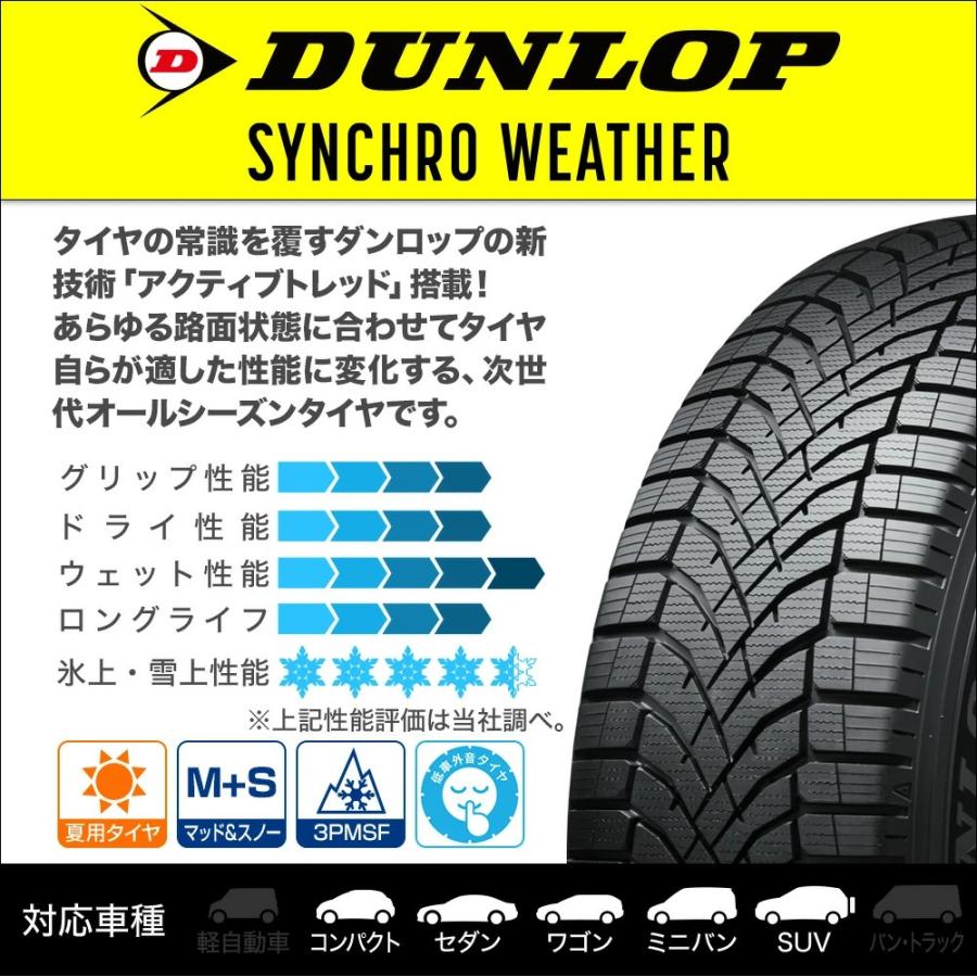 DUNLOP ダンロップ SYNCHRO WEATHER シンクロウェザー  195/50R16 88V XL  オールシーズンタイヤのみ 送料無料(1本) |  | 01