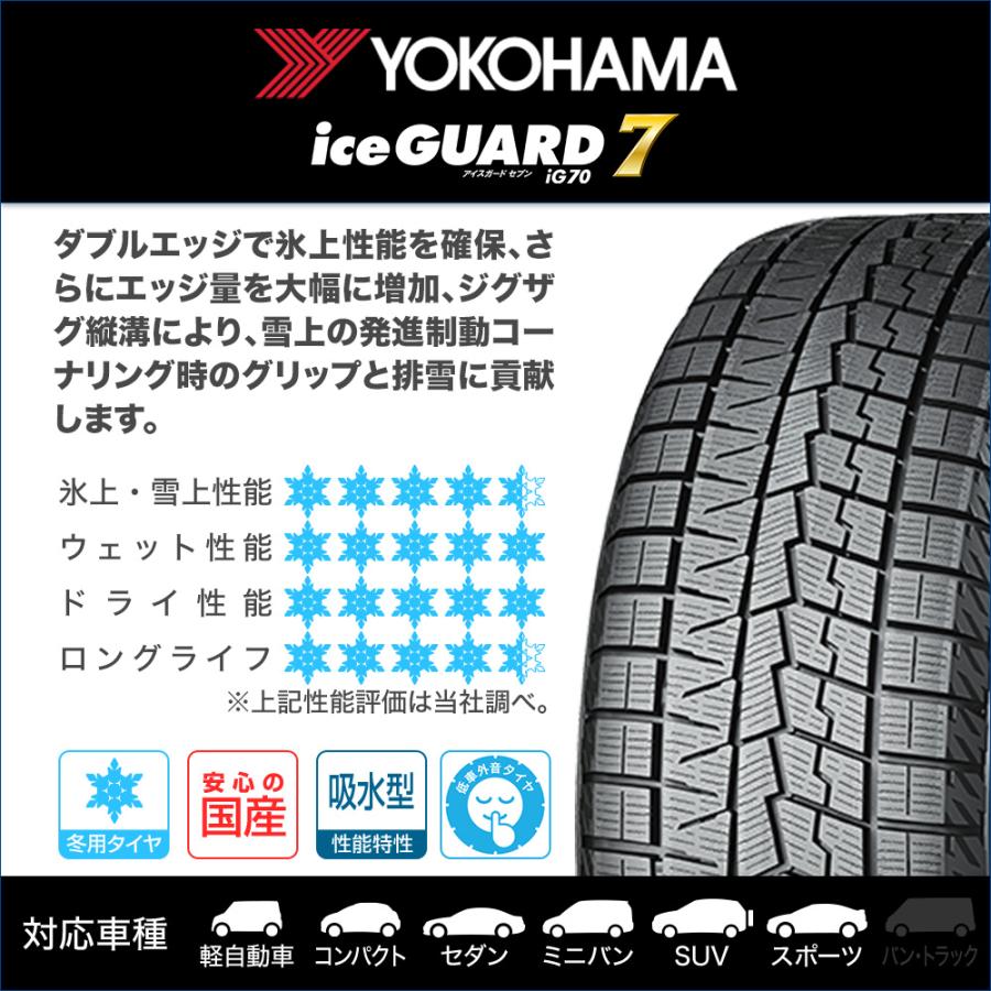 【2025年製】 ヨコハマ アイスガード IG70 165/70R14 81Q スタッドレスタイヤのみ・送料無料(1本) | iceGUARD | 01