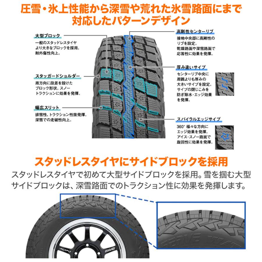 【2025年製】TOYO OBSERVE オブザーブ W/T-R 285/70R17 116/113Q LT スタッドレスタイヤのみ・送料無料(1本) | OBSERVE | 02