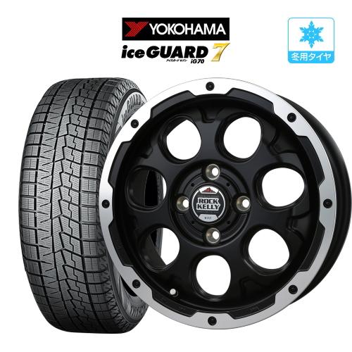 YOKOHAMA 15インチ スタッドレスタイヤ ホイール4本セット スタッドレス タイヤ ホイール 4本 15インチ 4穴 pcd100 ロックケリー