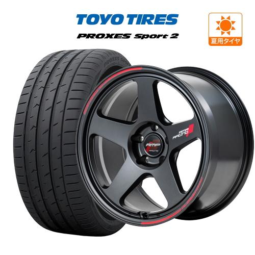 18インチ ホイール 8.0J 5穴 pcd100 114.3 MID RMPレーシング  