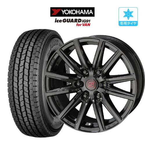 ２００系ハイエース用 国産２０２４年製スタッドレス+黒系ホイールSEIN SS 200系ハイエース用 国産2024年製スタッドレス+黒系