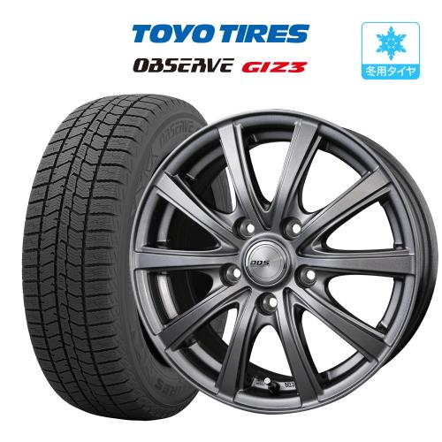 スタッドレス タイヤ ホイール 4本 6.5J 5穴100 114.3 D,O,S(DOS) SE 