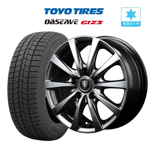 スタッドレス タイヤ ホイール 4本 5穴114.3 ユーロスピード G-10 TOYO 