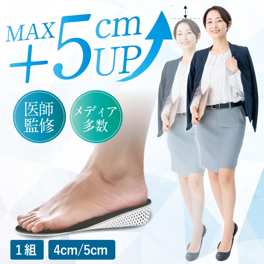 医師監修 シークレットインソール 4cm or 5cm×1組 身長アップ 低反発