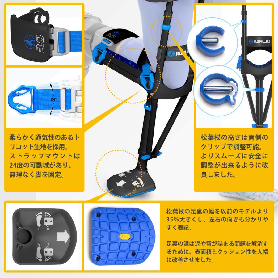 松葉杖 アイウォークフリー iWALKFree 3.0 ハンズフリー松葉杖 松葉杖 アイウォークフリー iWALKFree 3.0 ハンズフリー松葉杖