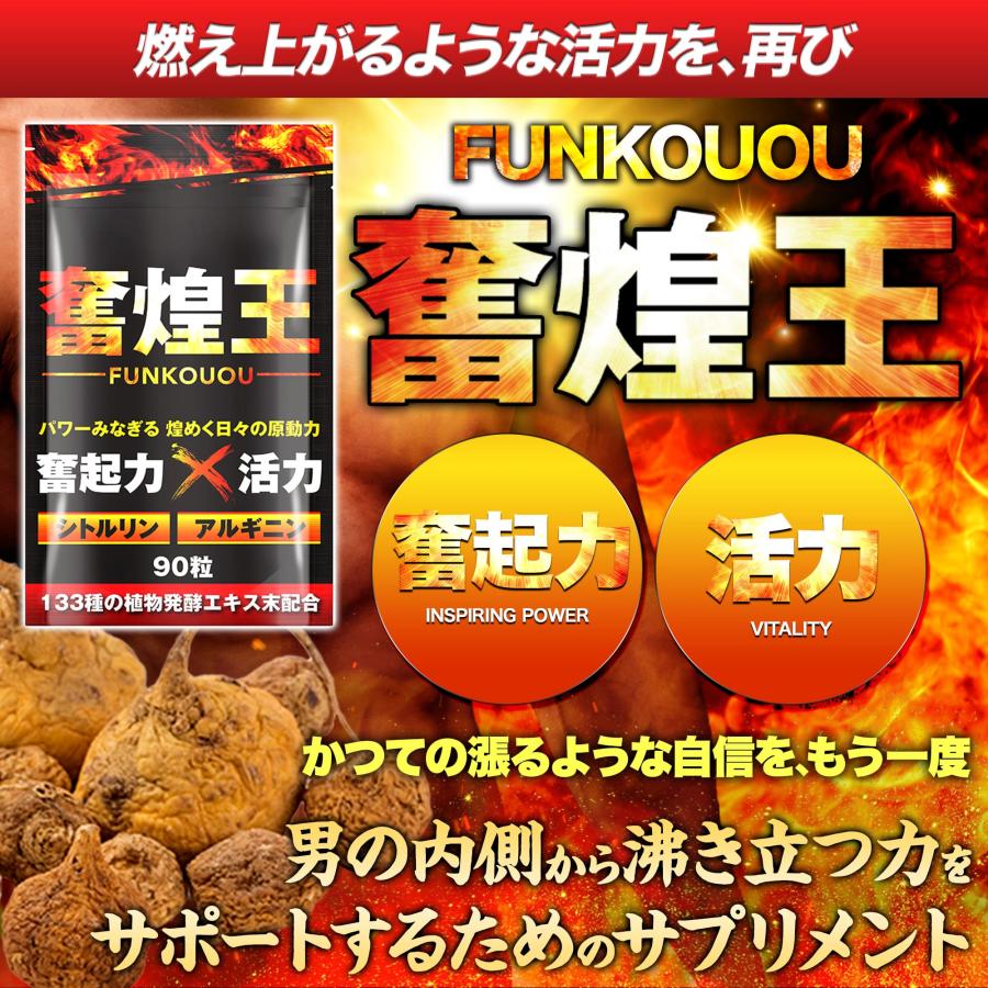 男の自信】奮煌王 ふんこうおう マカ 亜鉛 アルギニン シトルリン 男性
