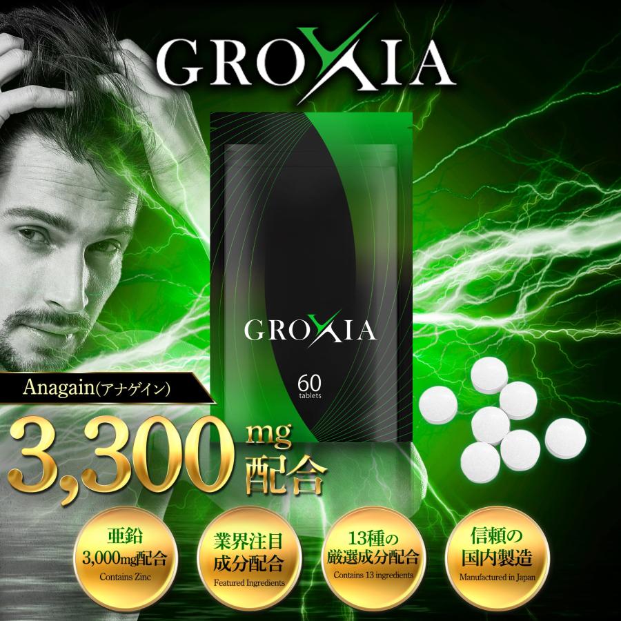 GROXIA アナゲイン3300mg ノコギリヤシ 亜鉛 イソフラボン ナイアシン