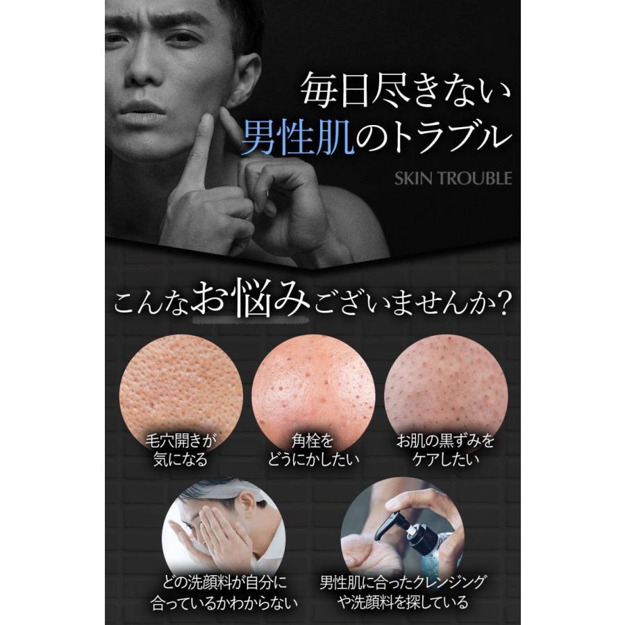 3個セット】ブラッククレンザー メンズベーシック 3way洗顔料