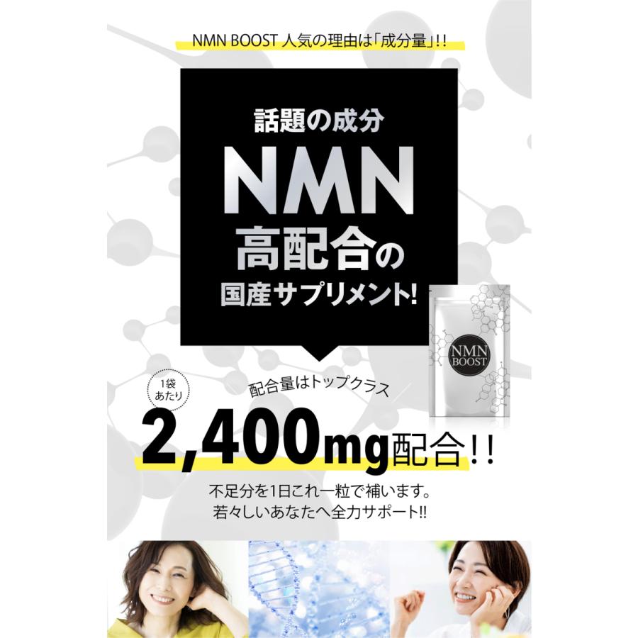 NMN サプリ 高純度99.9％以上 国内GMP認定工場 耐酸性カプセル サプリメント 日本製 30粒 NMNBOOST 2個セット :nmn