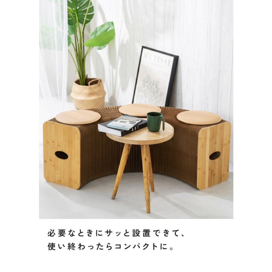クーポンでさらにお得】 【円形クッション付属】 ロングスツール