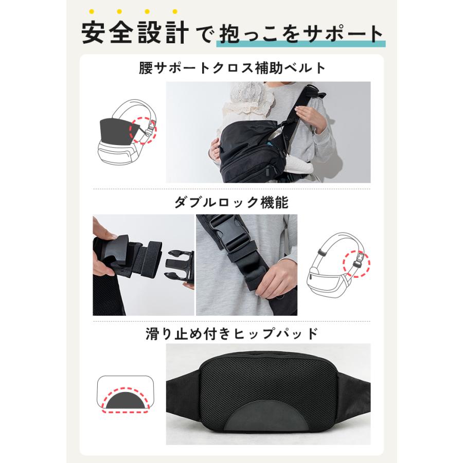 【4,820円オフ】2月20日（金）23:59まで！ ヒップシート ショルダー 抱っこ 抱っこバッグ ウエストポーチ 抱っこ紐 ショルダーバッグ メンズ レディース |  | 11