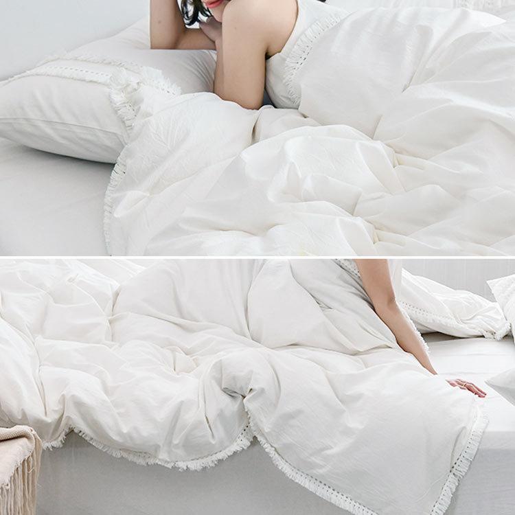 シーツ ダブル 掛布団 布団 カバー セット ベッドカバー 枕カバー ボックスシーツ おしゃれ 3点セット コットン100 無地 シンプル ホワイト 白 Futoncover2 M Cradle Kobe 通販 100 Cotton Threshold シーツ ダブル 秋冬用 枕カバー付 Studiodeiure It