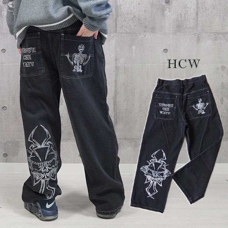 HEAVEN CAN WAIT HCW SKULL JEANS デニムパンツ-