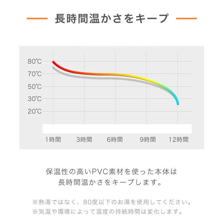 【クーポンでさらにお得】 在庫処分 湯たんぽ ゆたんぽ レンジ 電子レンジ お湯 お湯入れ カバー 2L 注水式 水枕 冷え対策 保温グッズ 防寒 エコ |  | 10