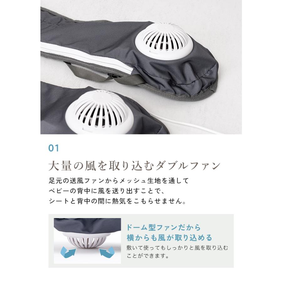 【クーポンでさらにお得】 【2026最新モデル/ICE ME AIR +公式】ベビーカー シート ファン チャイルドシート 暑さ対策 ベビーカー 扇風機の画像