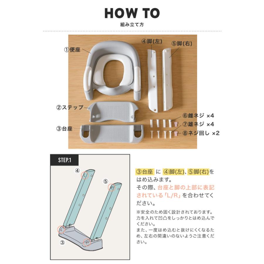 トイトレ 踏み台 ステップ 折りたたみ トイレ トレーニング 補助便座 子供用 おまる 収納 耐水性 水洗い トイレトレーナー｜cradlekobe｜22