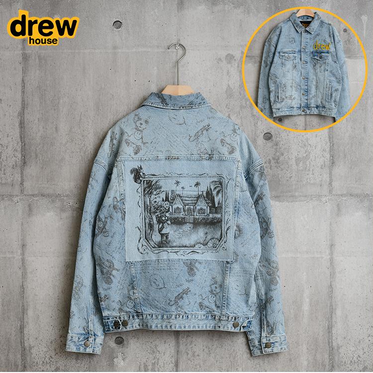 Drew House ドリューハウス デニムジャケット ジャケット メンズ レディース ブランド 秋 冬 デニム ヴィンテージ インディゴ Idears Trucker Jacket Mdrew Dhd6362idvi Vinwh Cradle Kobe 通販 Yahoo ショッピング