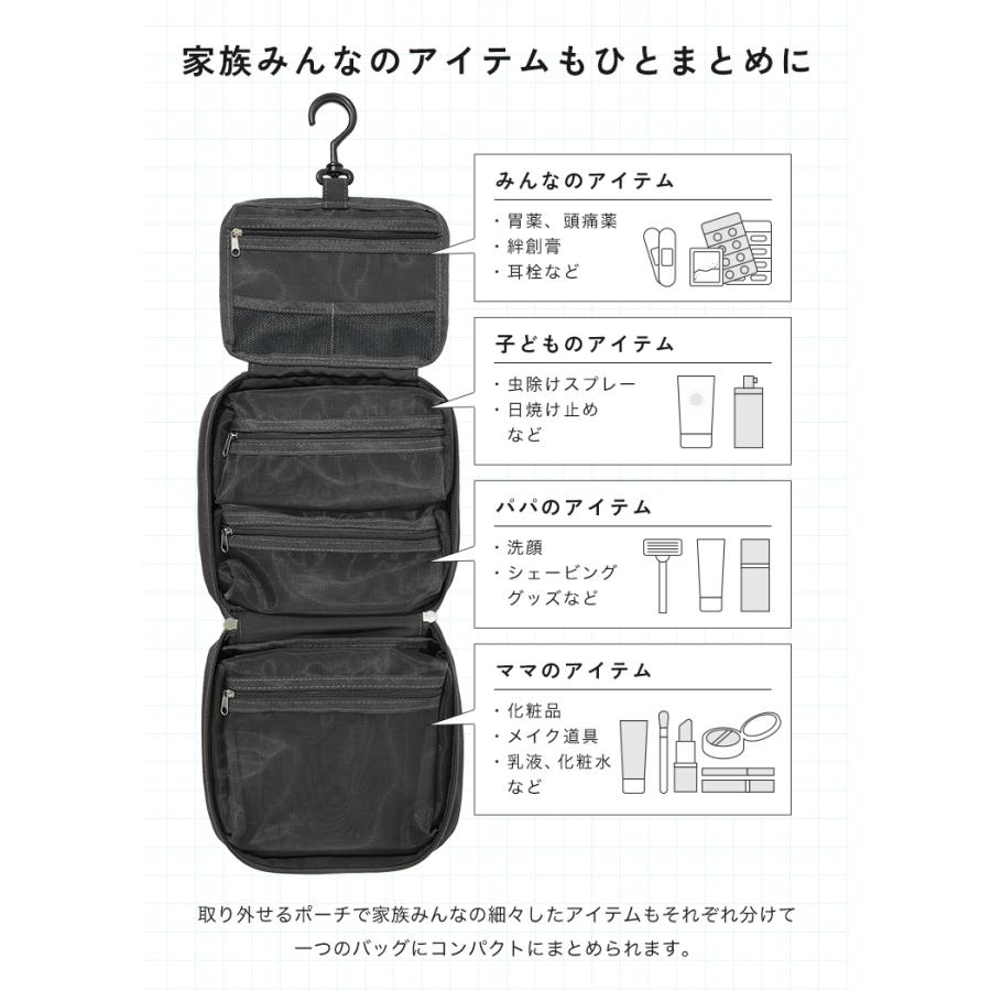 クーポンでさらにお得】 トラベルポーチ 吊り下げ 取り外せる 旅行