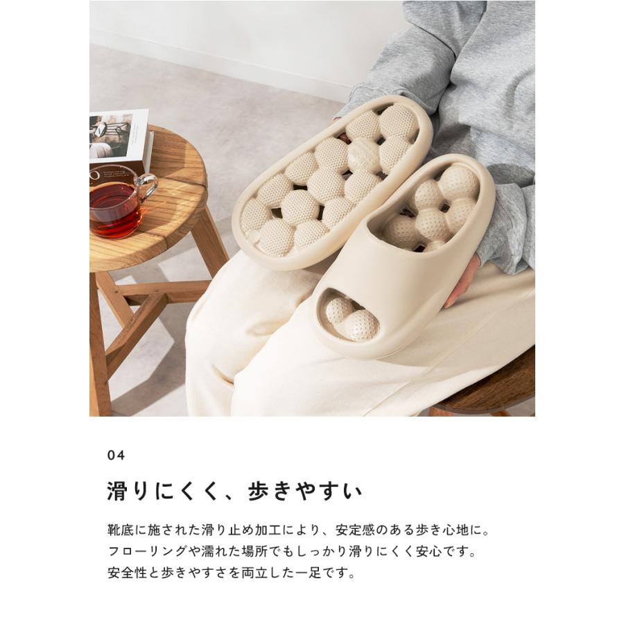 【クーポンでさらにお得】 スリッパ 健康サンダル 足つぼ 洗える かわいい 北欧 メンズ レディース 大きいサイズ 通気性 蒸れない つぼ むくみ 前開き |  | 11
