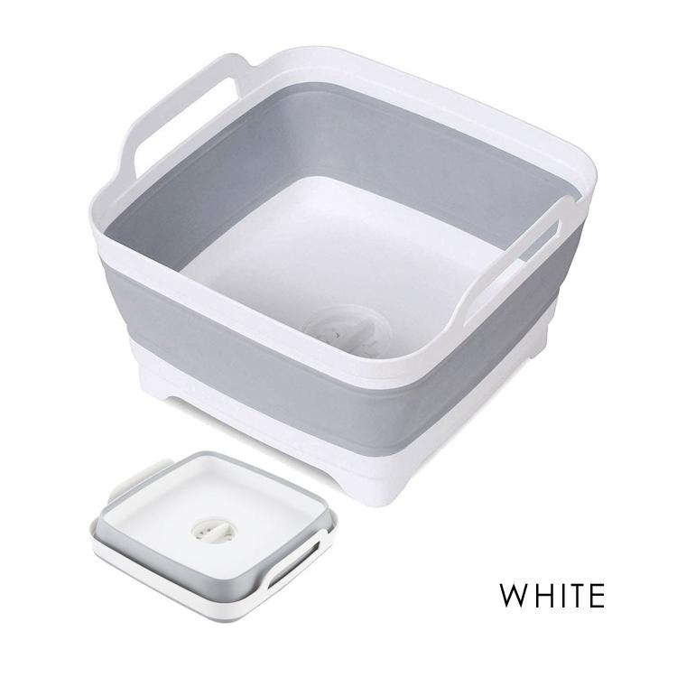折りたたみバケツ 洗い桶 折りたたみ おしゃれ 小さめ コンタクト バケツ タライ 排水口付き シリコン 台所 アウトドア 折り畳み モノクロ 抜き 軽量 Watercutbasket Cradle Kobe 通販 Yahoo ショッピング