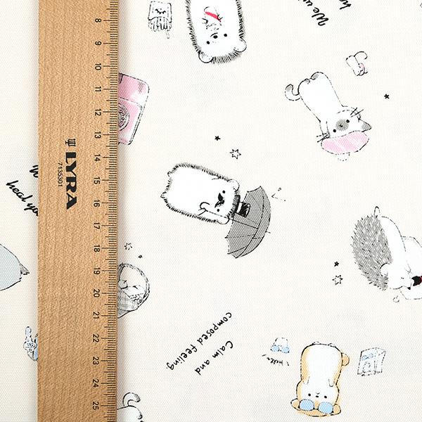 アニマルライフ オックス生地 アイボリー チアフルキャラクター 入園入学 かわいい生地 Kjf 17a Crafヤフー店 通販 Yahoo ショッピング