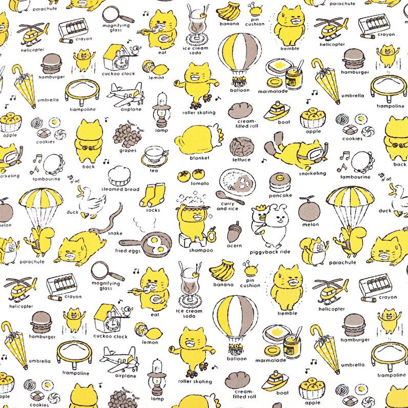 ノラネコぐんだん ファブリック オックス生地 モノトーン ノラネコabc Ngf 01b Crafヤフー店 通販 Yahoo ショッピング