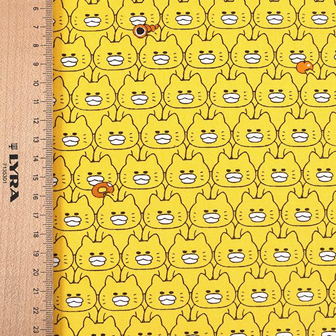 ノラネコぐんだん ファブリック オックス生地 ノラきいろ ノラネコいっぱい Ngf 02a Crafヤフー店 通販 Yahoo ショッピング