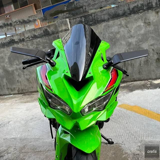 並行輸入品 カワサキ ZX-4R ZX-4RR SE ZX-25R ZX-6R 用大型ミラー