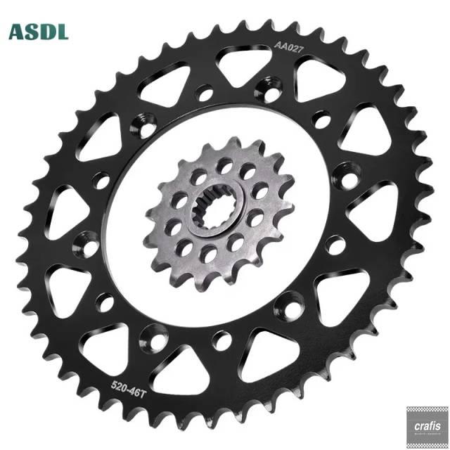 並行輸入品 ヤマハ 520 46T 16T フロント リアスプロケット FZ6R FZ6