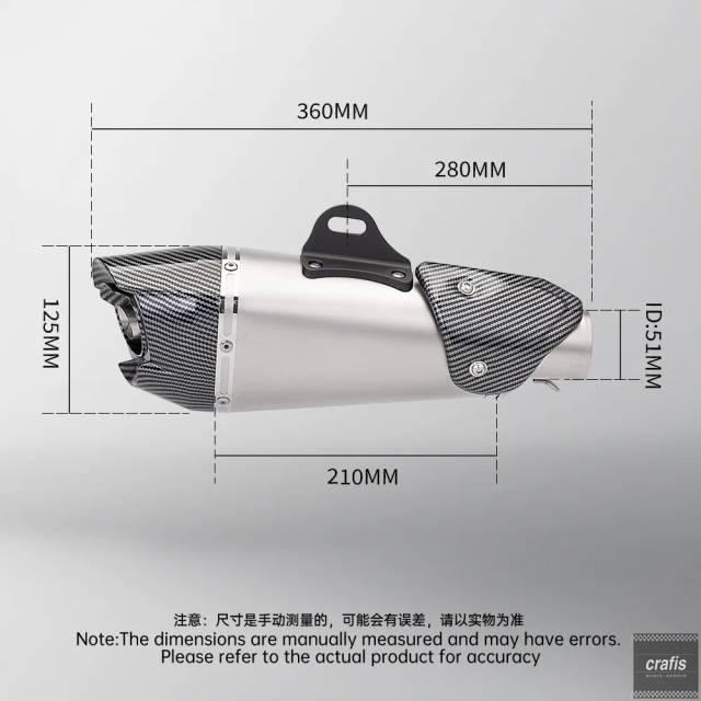 並行輸入品 51mm オートバイ マフラー AT2 エスケープ モト ZX6R R1 R3