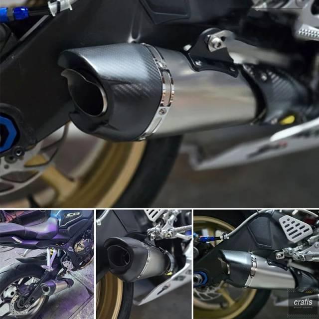 並行輸入品 51mm オートバイ マフラー AT2 エスケープ モト ZX6R R1 R3