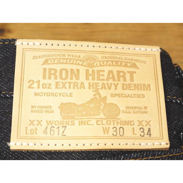 アイアンハート 461Z IRON HEART 21オンス レギュラーデニム ブーツカット ジップフライ ironheart 21oz 461z｜craft-ac｜08