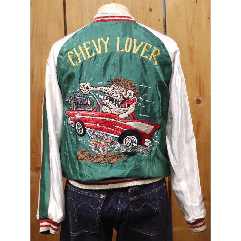 テーラー東洋 アセテートスカ "TIGER HEAD ＆ CHEVY LOVER" スーべニアジャケット エイジングモデル スカジャン TT15878 tailor toyoの画像