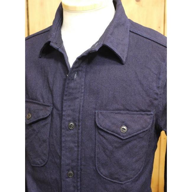 UES（ウエス） 無地ネルシャツ インディゴヘビーネルシャツ No 501655