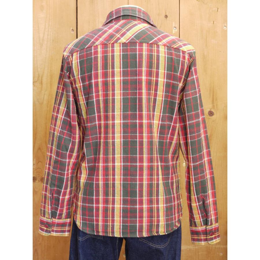 UES（ウエス） ネルシャツ 先染ヘビーネルシャツ レッド 長袖ワーク