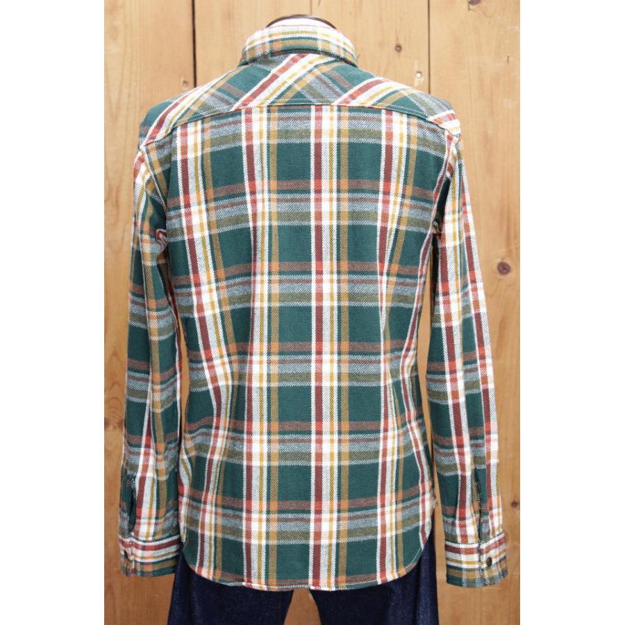 UES（ウエス） ネルシャツ 先染ヘビーネルシャツ グリーン 長袖ワーク