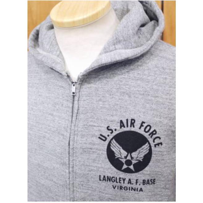 専用バズリクソンズ フルジップ パーカー U.S. AIR FORCE グレー BUZZ RICKSON'S バズリクソンズ US AIR FORCE フルジップパーカー