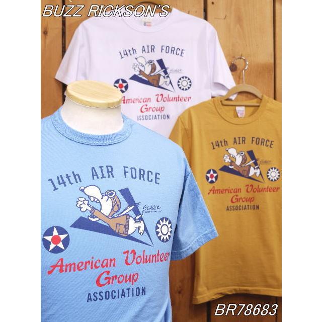 BUZZ RICKSON'S バズリクソンズ A.V.G スヌーピーTシャツ ブルー