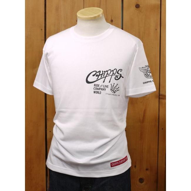 チップスカンパニー CROWN Tシャツ CCST-001 バーガンディー ホワイト ブラック Cipps Company｜craft-ac｜09