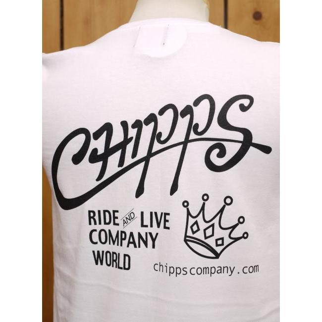 チップスカンパニー CROWN Tシャツ CCST-001 バーガンディー ホワイト ブラック Cipps Company｜craft-ac｜03