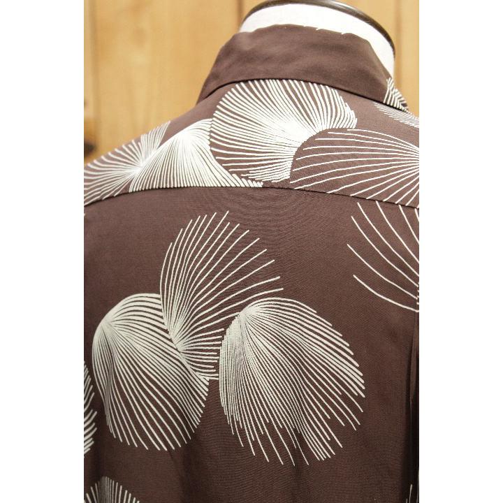 デュークカハナモク DK39450 デュークスシェルハワイアンシャツ ブラウン ブラック sunsurf | SUN SURF | 05