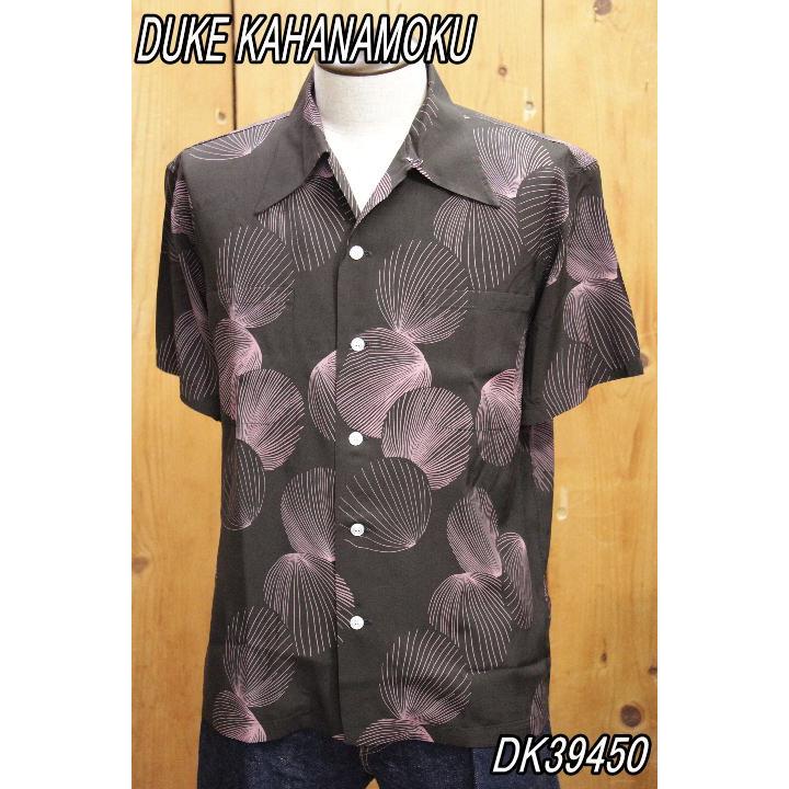 デュークカハナモク DK39450 デュークスシェルハワイアンシャツ ブラウン ブラック sunsurf | SUN SURF | 07