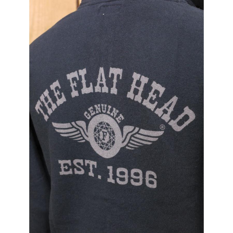 THE FLAT HEAD フライングホイール ジップパーカー ネイビー XL 【公式
